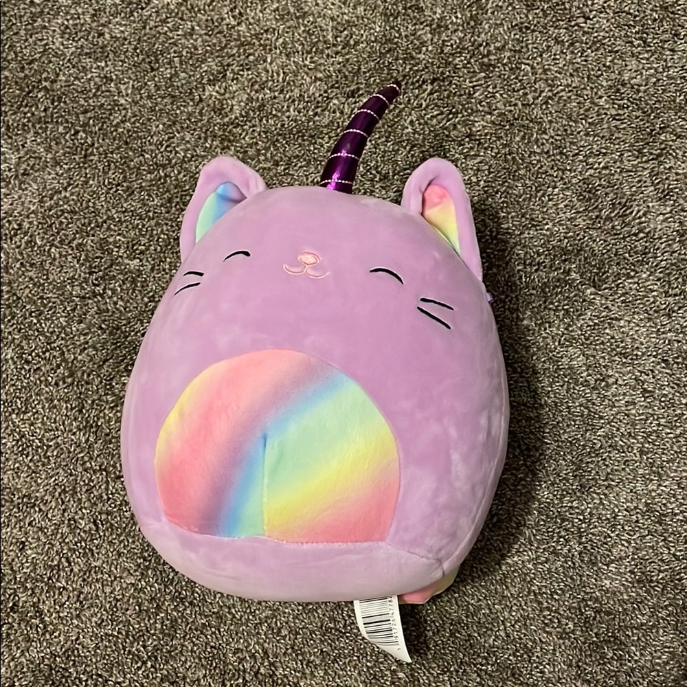 Squishmallows Purple Unicorn Cat Plush